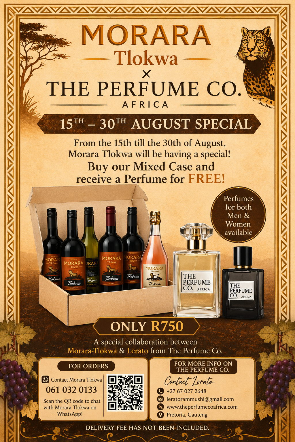 August special: buy a mixed case and receive a free perfume from The Perfume Co. Africa